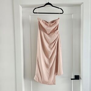 Cushnie Strapless Dress in Blush Pink